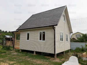 Каркасный дом 6×8 м с мансардой